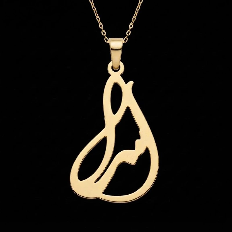 گردنبند طلا 18 عیار زنانه با زنجیر حلقه‌ای (فلامینگو) لیردا مدل اسم اسرا 1235322
