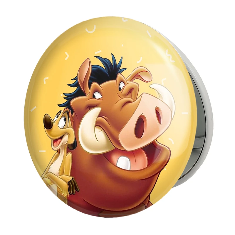 آینه جیبی خندالو طرح شیرشاه Lion King مدل تاشو کد 10688 