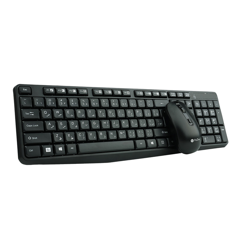 کیبورد و ماوس بی سیم پرووان مدل PMK20W، سوئیچ ممبران، Full-size