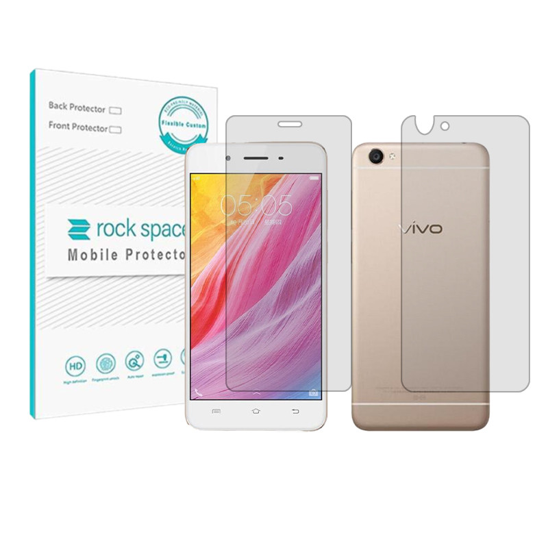 محافظ صفحه نمایش شفاف راک اسپیس مدل HyGEL مناسب برای گوشی موبایل ویوو Y55 به همراه محافظ پشت گوشی