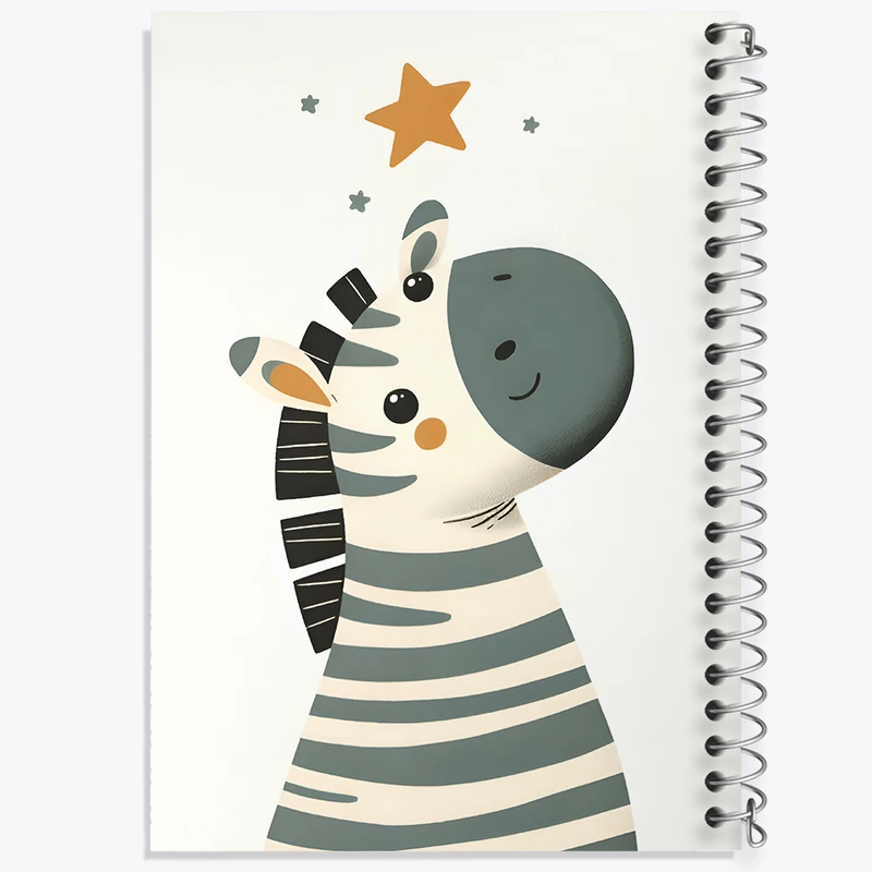 دفتر شطرنجی 50 برگ خندالو طرح گورخر بامزه کد N5584