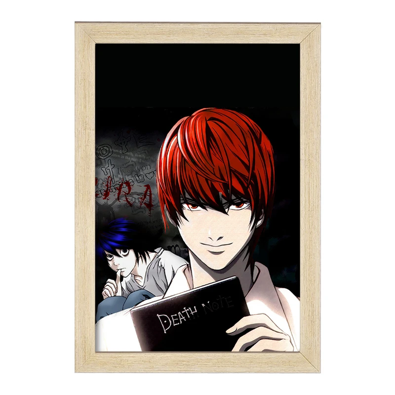 تابلو خندالو مدل لایت و ال انیمه دفترچه مرگ Death Note  کد 11305