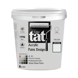 رنگ سفید مایل به فیروزه ای مات اکرولیک تات کد 0502-b50g حجم 4 لیتر