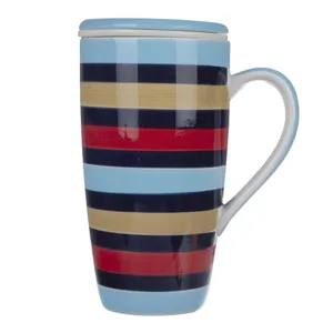 ماگ دمنوش ساز سرامیکی تایلندی مدل Blue Sky Head