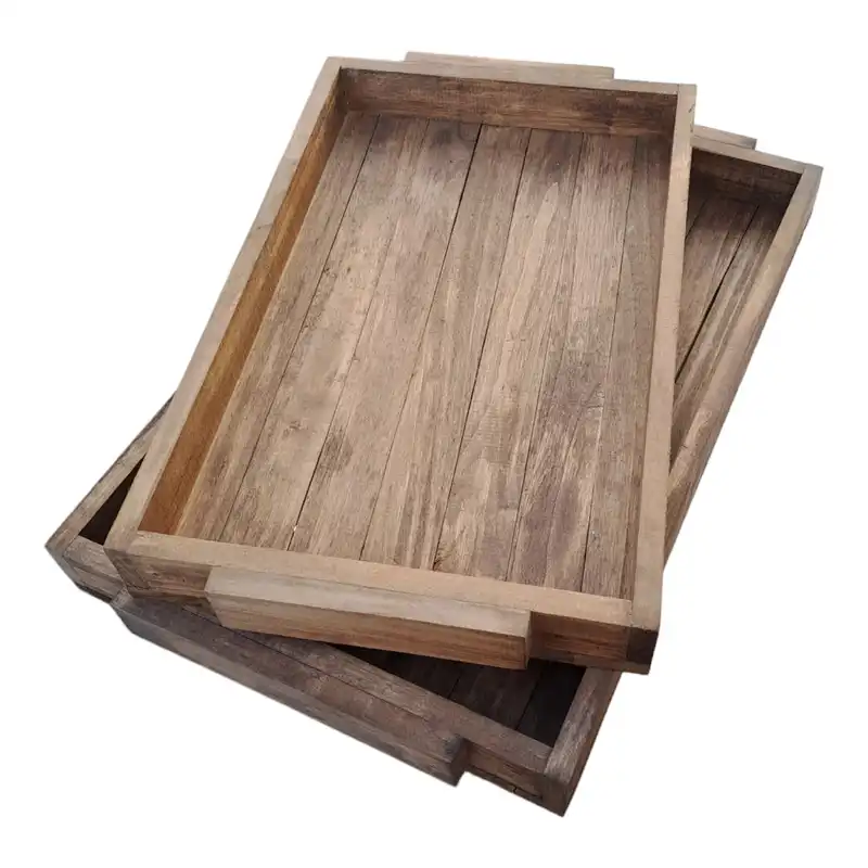 سینی چوبی مدل Af4 مجموعه 2 عددی