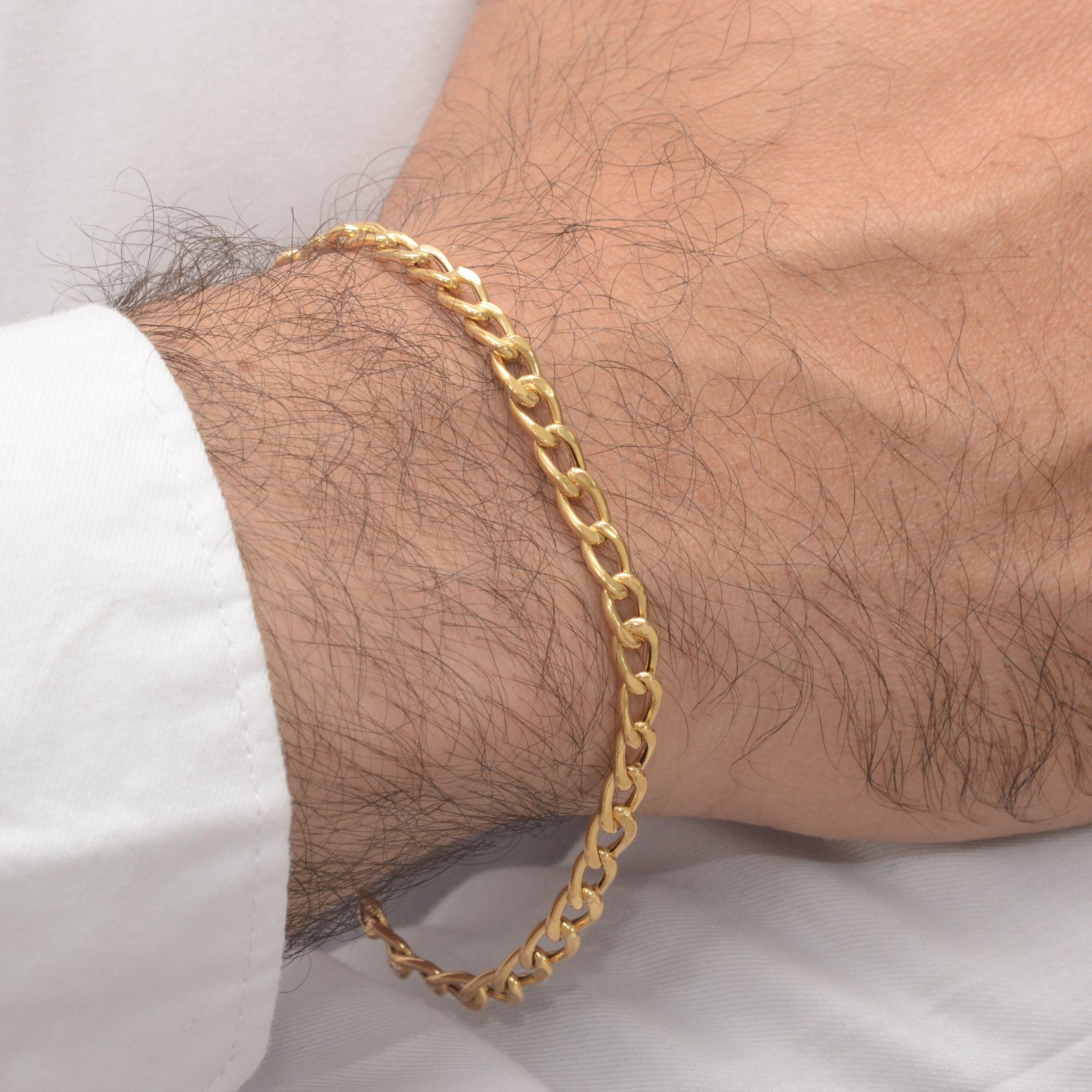 دستبند طلا 18 عیار مردانه طلای مستجابی کد M13 -  - 2