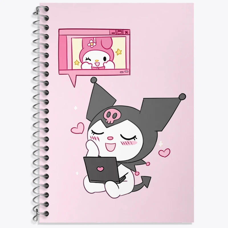 دفتر زبان 50 برگ خندالو مدل دو خط طرح کورومی و مای ملودی کد 36935