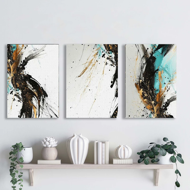 تابلو شاسی آتریسا مدل آبستره ATA181 مجموعه سه عددی