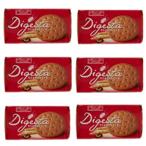بیسکویت دایجستیو سبوس دار شیرین عسل - 150 گرم بسته 6 عددی 