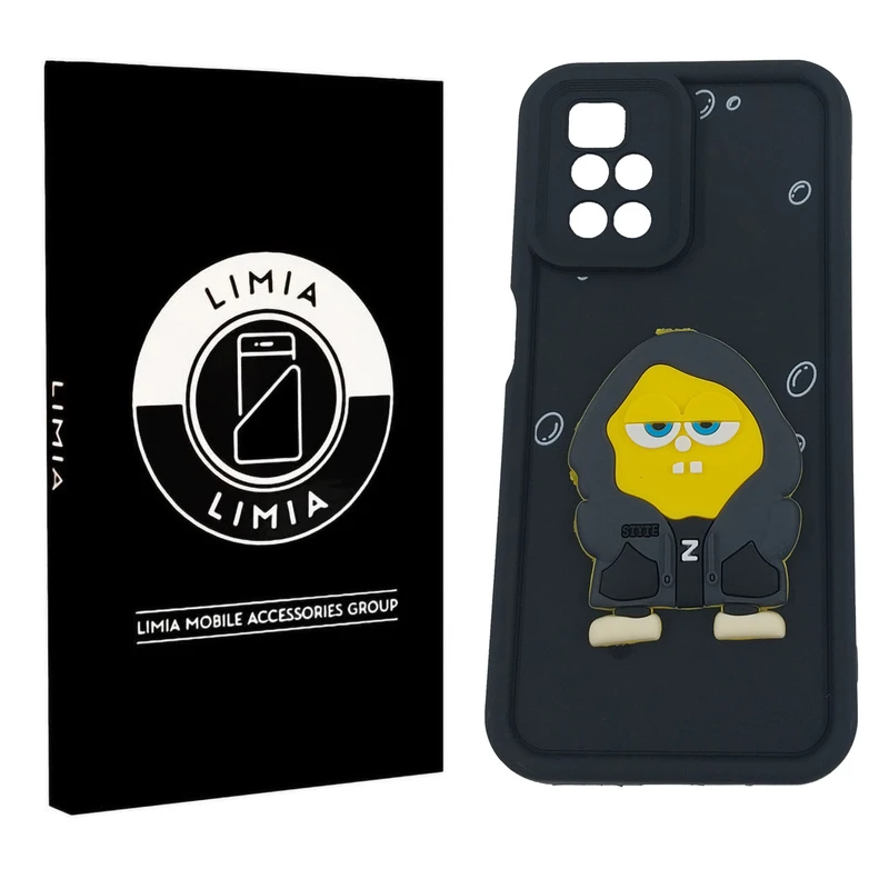 کاور لیمیا مدل سولید لنزدار طرح عروسکی برجسته مناسب برای گوشی موبایل شیائومی Redmi 10 4G