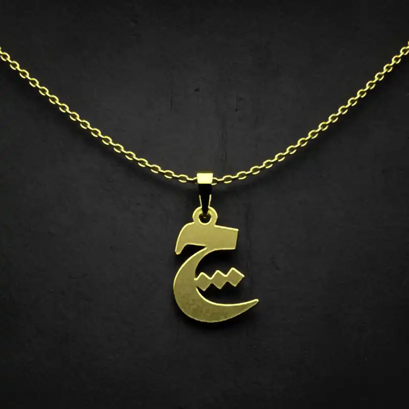 گردنبند طلا 18 عیار زنانه مدوپد مدل حرف چ کد I3-1-1199