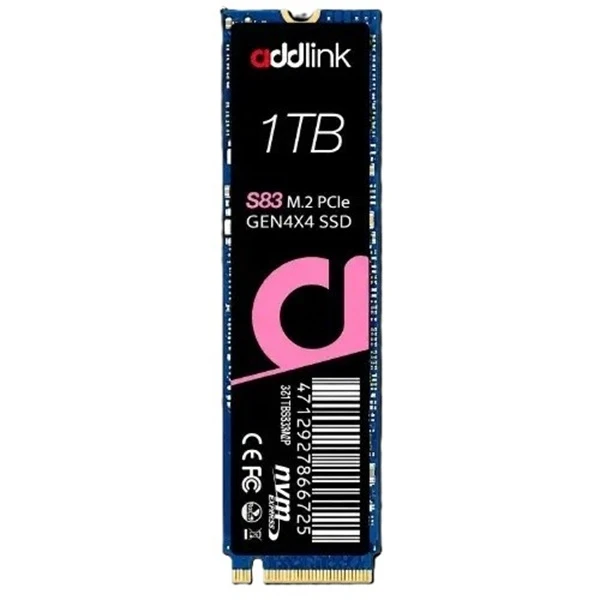 اس اس دی اینترنال PCIe Gen4 x4 ادلینک مدل SSD addlink S83 PCIe Gen4 NVMe ظرفیت یک ترابایت