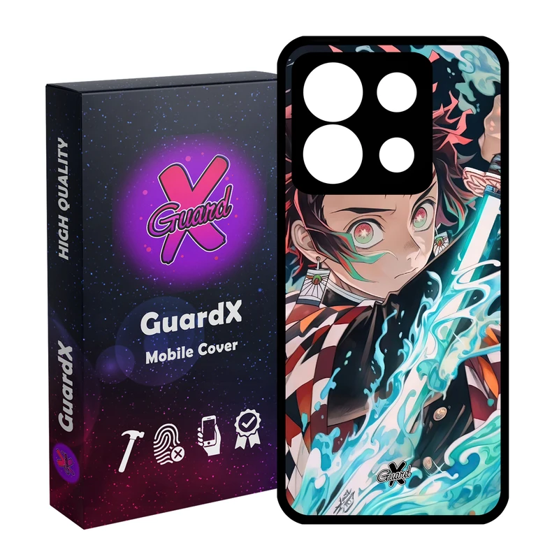 کاور گارد ایکس طرح Demon Slayer Anime مدل Glass10589 مناسب برای گوشی موبایل شیائومی Redmi Note 13 5G