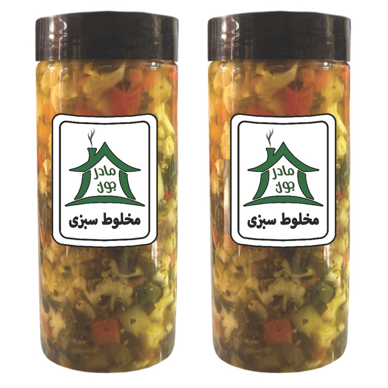ترشی مخلوط با سبزی خونه مادرجون - 1400 گرم بسته 2 عددی