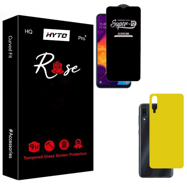 محافظ صفحه نمایش هیتو مدل Rose SuperD Pro مناسب برای گوشی موبایل سامسونگ galaxy A30 به همراه محافظ پشت گوشی