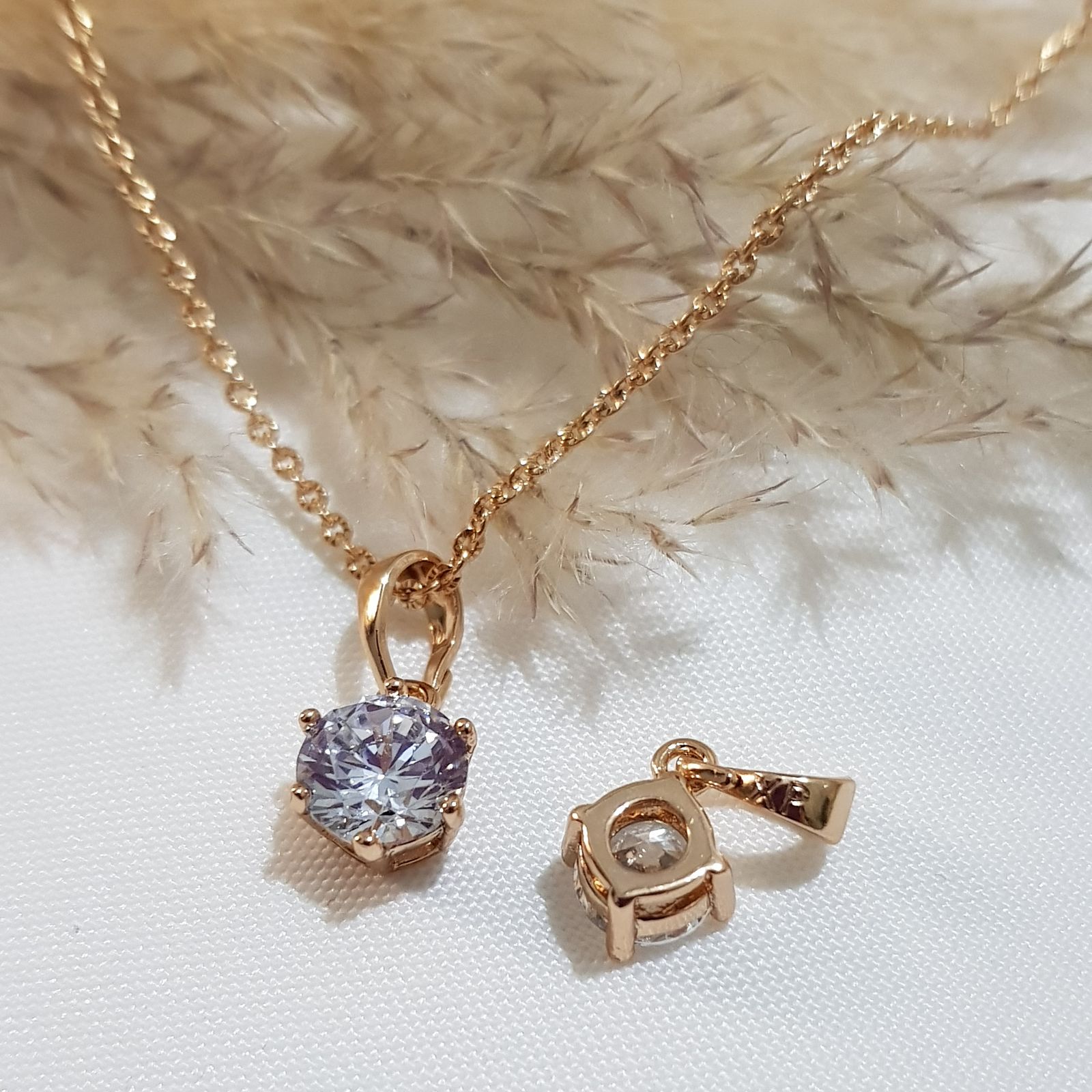 آویز گردنبند زنانه ژوپینگ مدل تک نگین 428 -  - 5