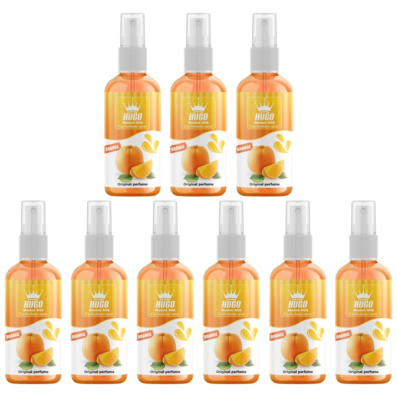 اسپری خوشبو کننده خودرو هوگو مدل پرتقال کد 008 حجم 50 میلی لیتر بسته 9 عددی