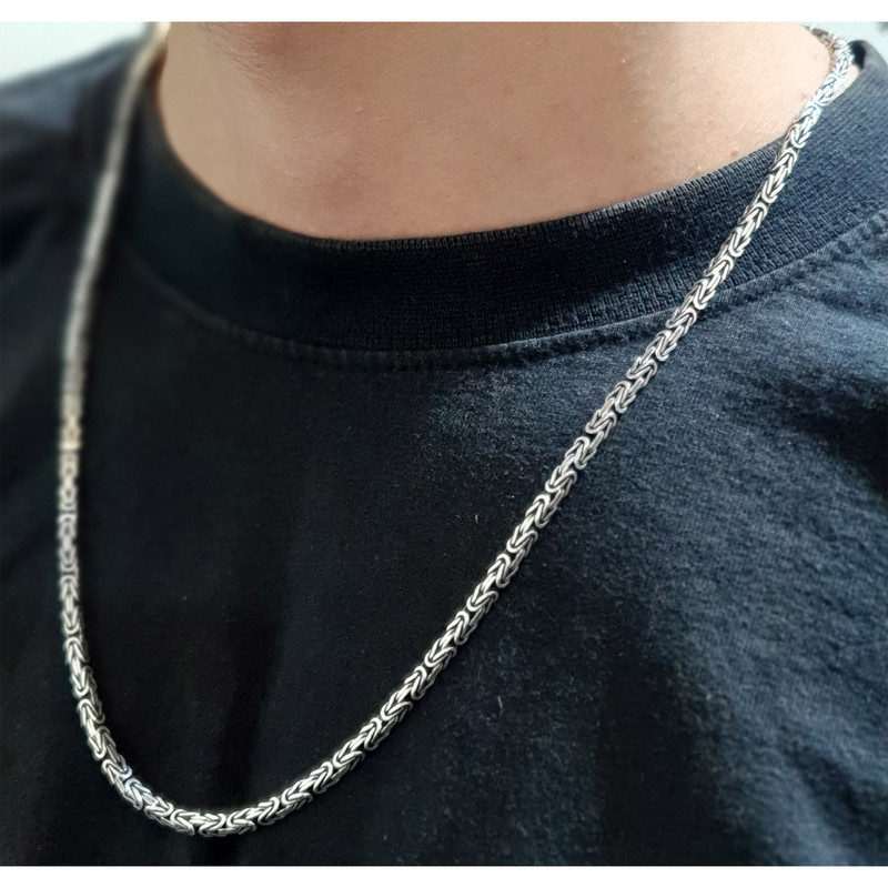 زنجیر نقره مردانه مدل کرال کد 35 زنجیر نقره مردانه مدل کرال کد 35