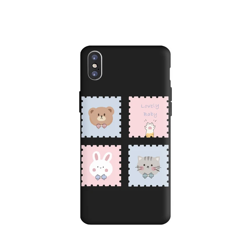 کاور قاب گارد طرح گربه خرس خرگوش کد a830 مناسب برای گوشی موبایل اپل iphone X / XS