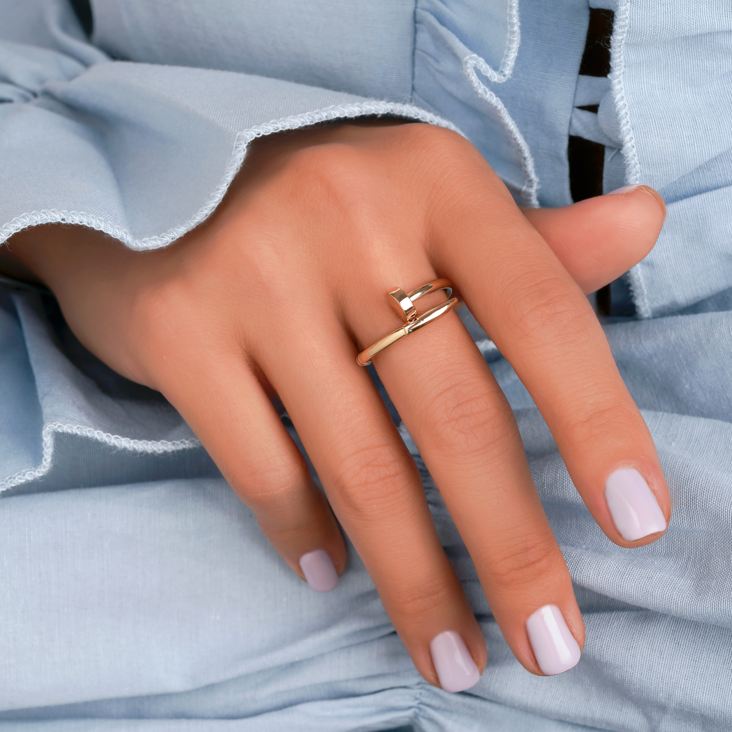 انگشتر طلا 18 عیار زنانه جواهری سون مدل 3915 -  - 4