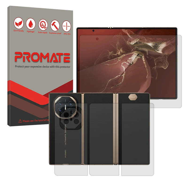 محافظ صفحه نمایش مات پرومیت مدل Resistant مناسب برای گوشی موبایل هوآوی Mate XT Ultimate به همراه محافظ پشت گوشی