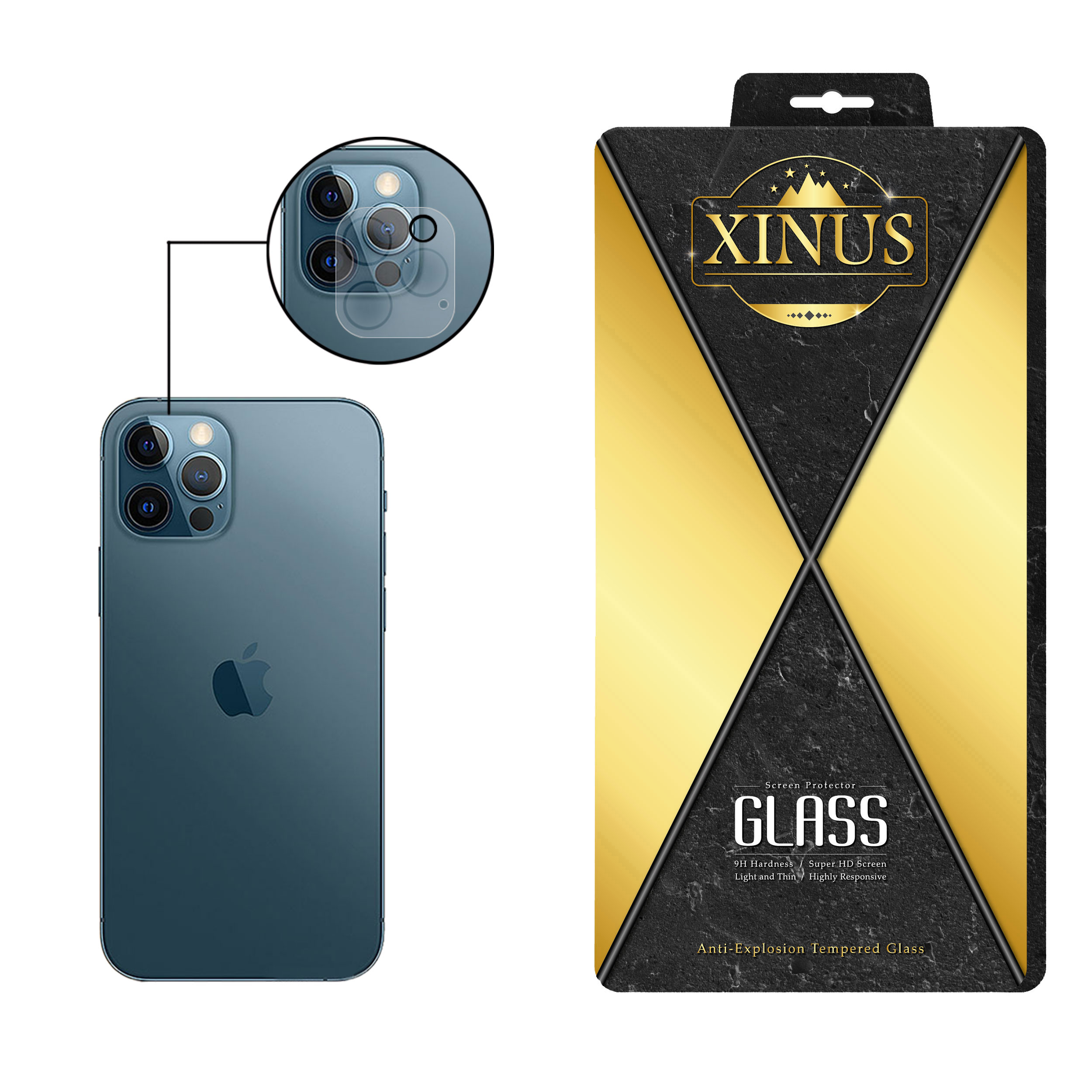 محافظ لنز دوربین ژینوس مدل FLPX مناسب برای گوشی موبایل اپل iPhone 12 Pro Max