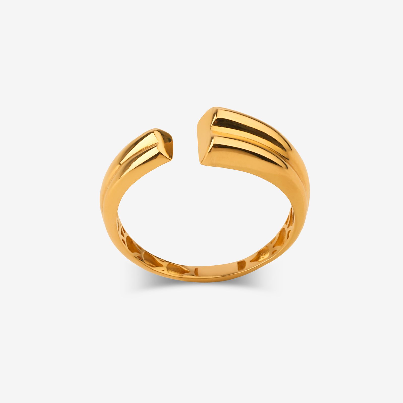انگشتر طلا 18 عیار زنانه گلدم مدل R345008 سایز 50 -  - 1