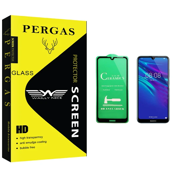 محافظ صفحه نمایش سرامیکی وایلی نایس مدل Pergas Glass مناسب برای گوشی موبایل هوآوی Y6 2019
