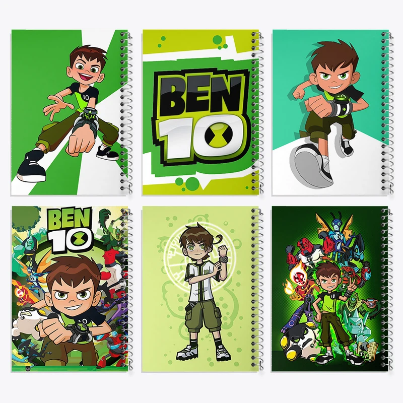 دفتر مشق 50 برگ خندالو طرح بن تن کد 604 مجموعه 6 عددی