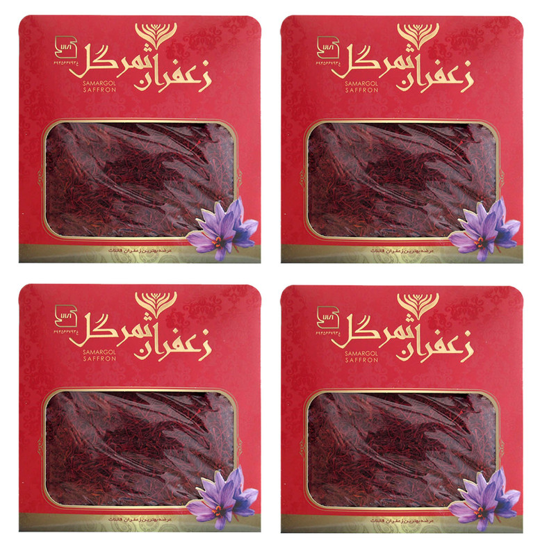 زعفران سرگل اعلاء ثمر گل - ۵ گرم بسته ۴ عددی