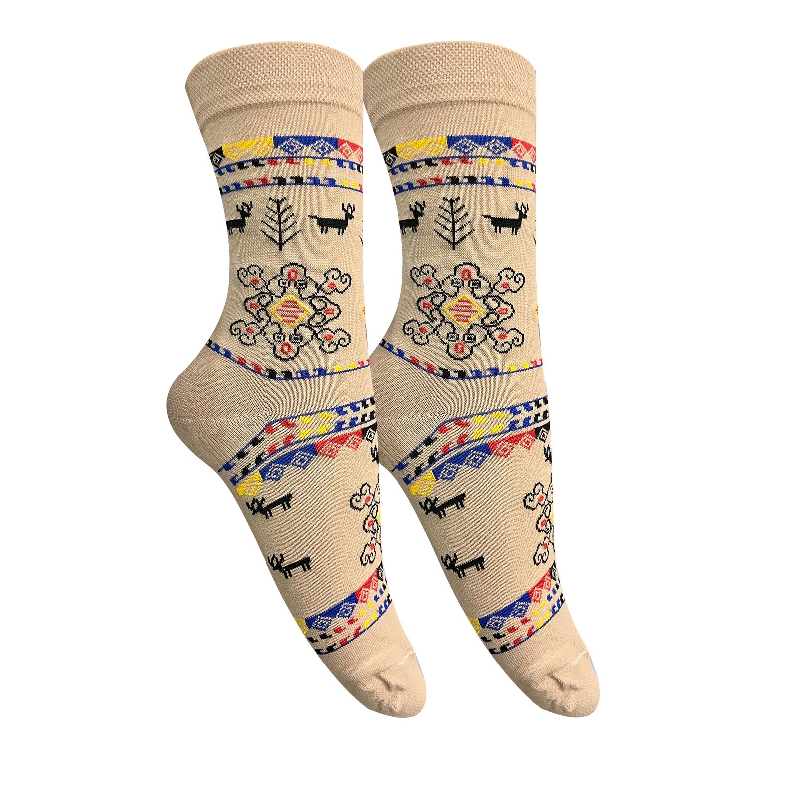 جوراب ساق بلند زنانه تن پوش هنگامه مدل سنتی مجموعه 5 عددی -  - 4