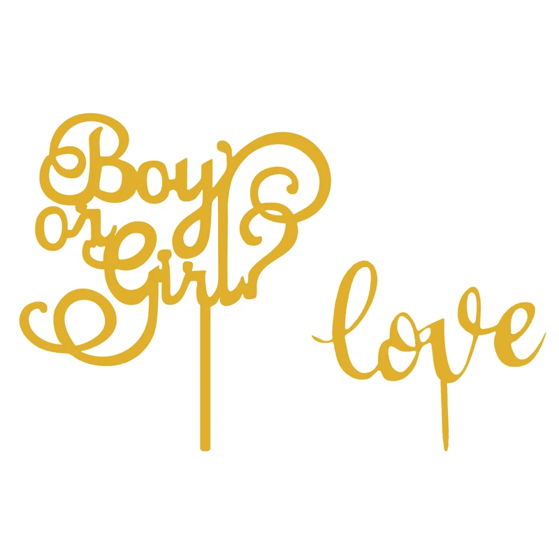 تاپر کیک هانستو مدل Boy or Girl کد TP041 مجموعه دو عددی