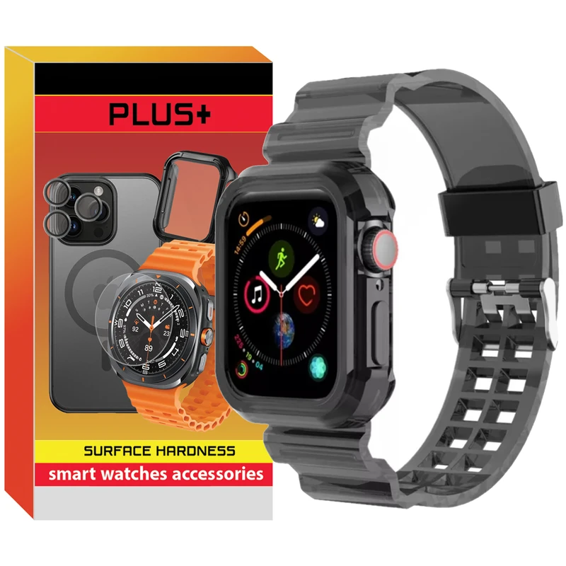 بند پلاس مدل Transparent Shock PL مناسب برای اپل واچ Series SE 2022 Aluminum Case 40mm / SE 2021 Aluminum Case 40mm / Series 5 40mm / Series 6 40mm / Series 4 40mm