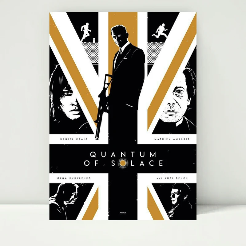 تابلو شاسی مدل  پوستر فیلم جیمز باند قسمت ذره‌ای آرامش کد FMO77