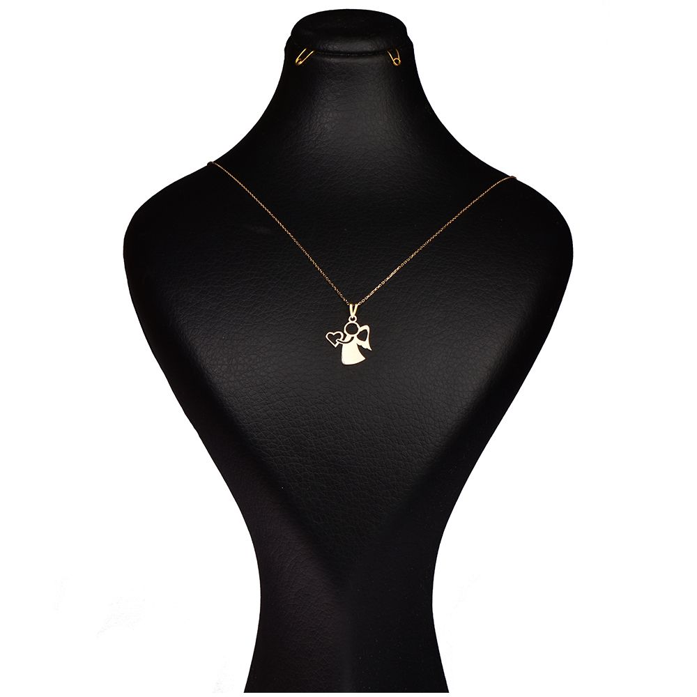گردنبند طلا 18 عیار زنانه کرابو طرح فرشته مدل Kr7008 -  - 1
