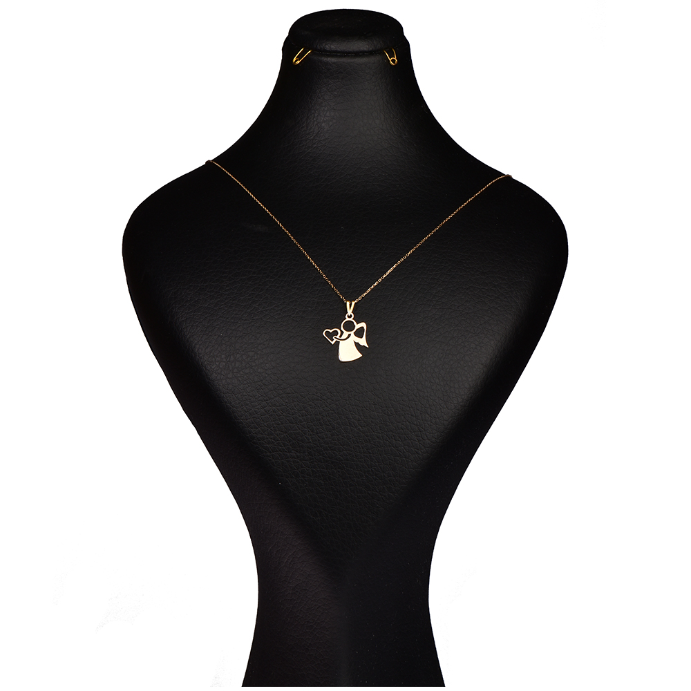 گردنبند طلا 18 عیار زنانه کرابو طرح فرشته مدل Kr7008