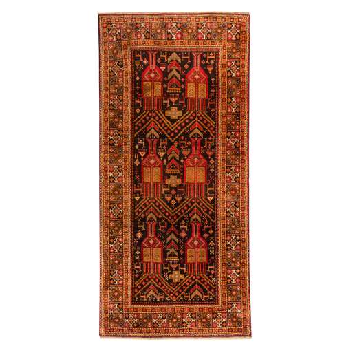 فرش دستبافت دو و نیم متری مدل نقشه بلوچ  کد 22.1192