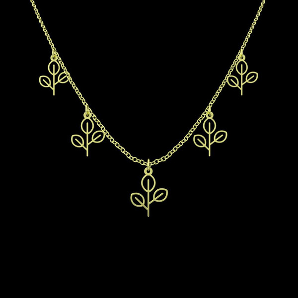 گردنبند طلا 18 عیار زنانه مدوپد مدل برگ کد RNA15871