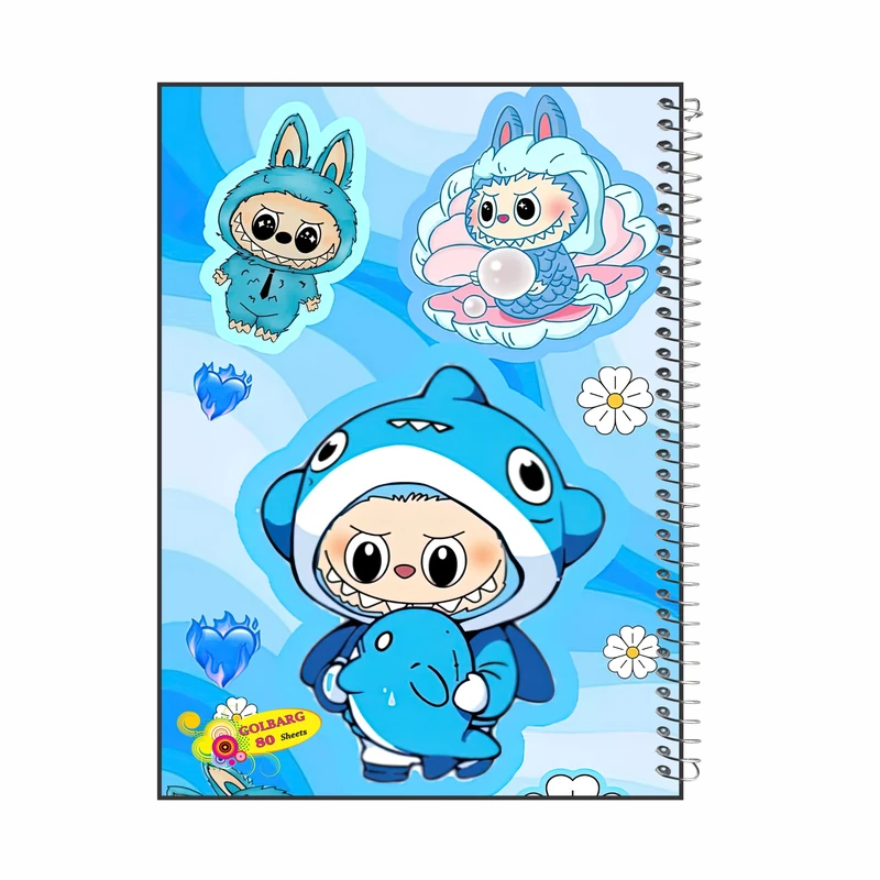 دفتر مشق 80 برگ گلبرگ مدل لبوبو کد 7200