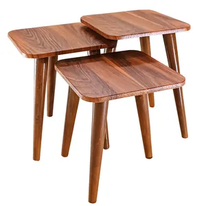 میز عسلی مدل لیون p 322 کد 11 مجموعه 3 عددی