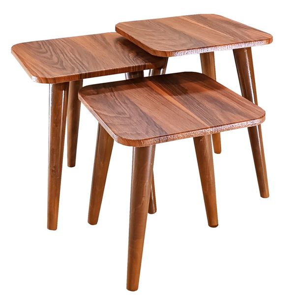 میز عسلی مدل لیون p 322 کد 11 مجموعه 3 عددی
