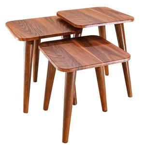 میز عسلی مدل لیون p 322 کد 11 مجموعه 3 عددی