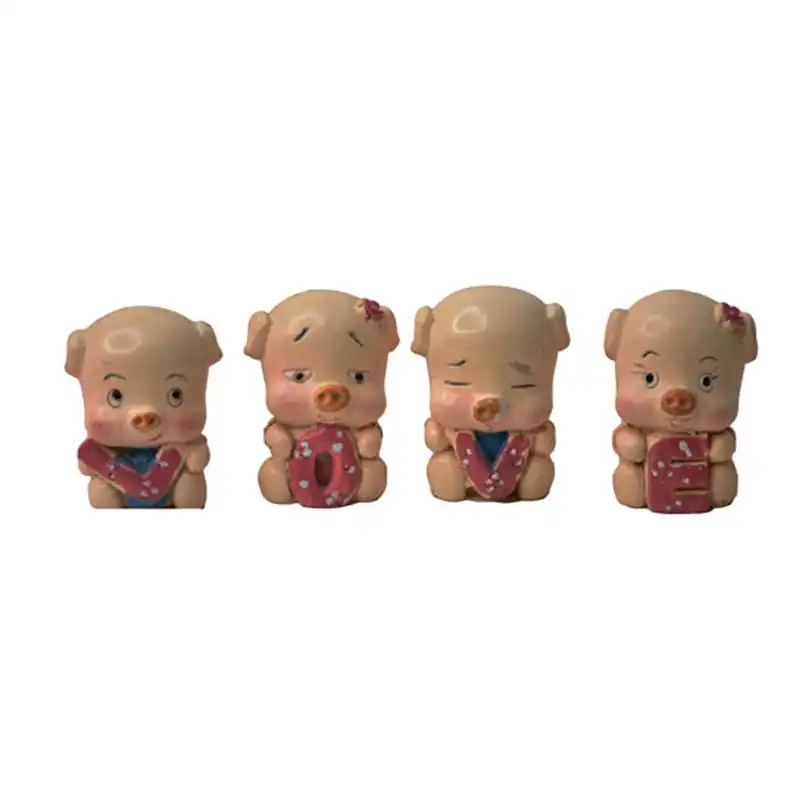 مجسمه مدل خوک لاو مجموعه 4عددی