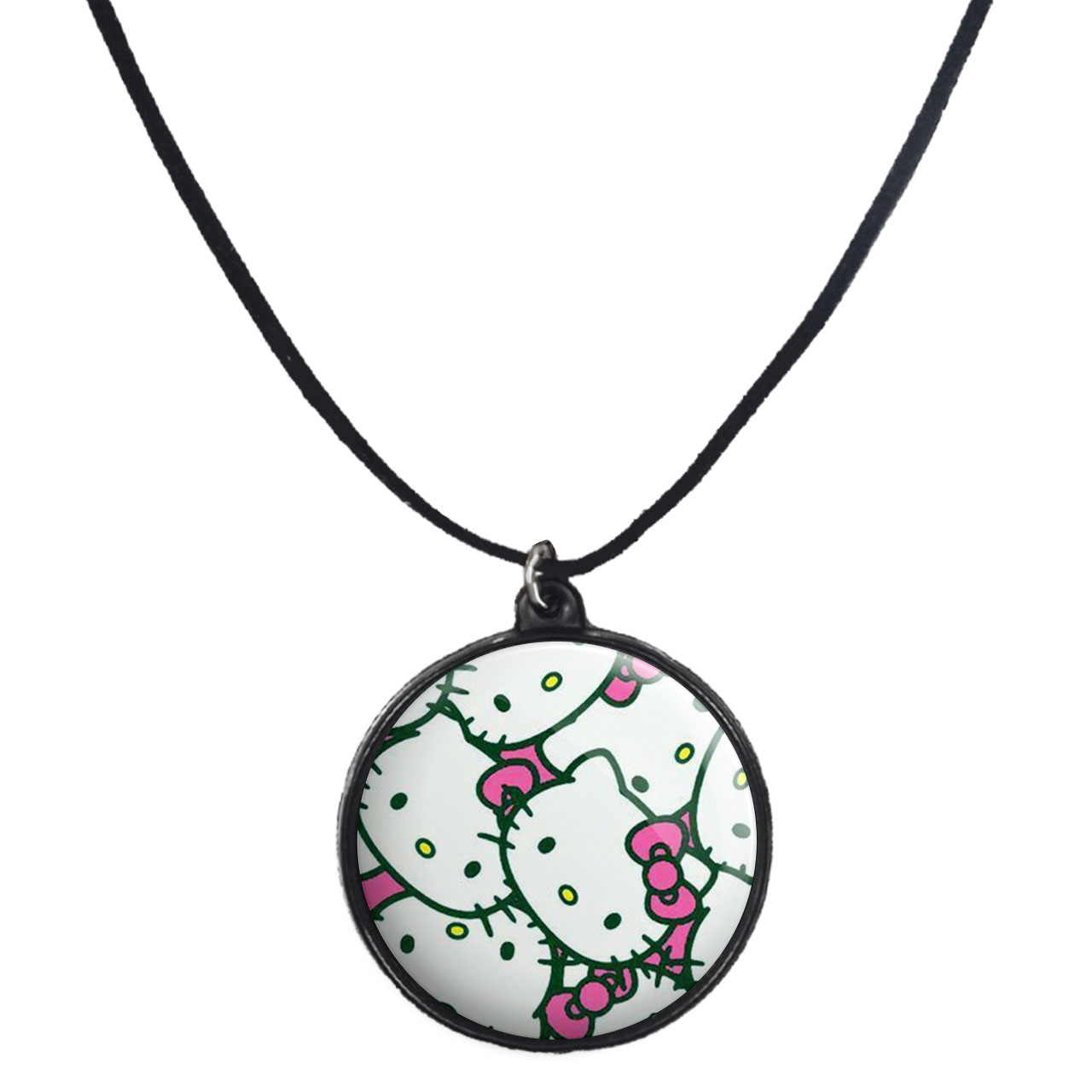 گردنبند پرمانه طرح کیتی کد pmb.22560 مدل دو طرفه