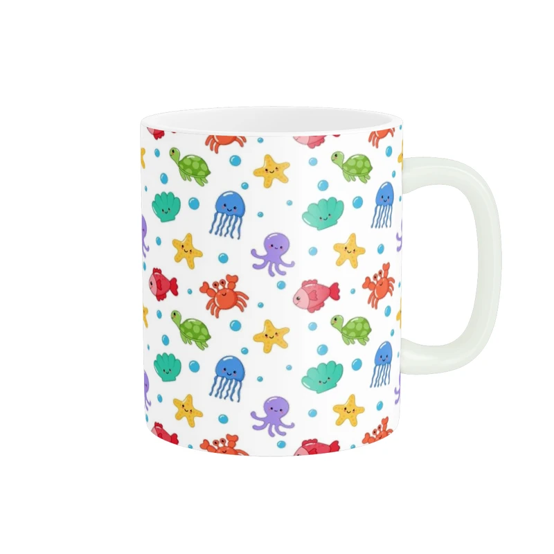 ماگ پاد آفرین طرح حیوانات دریایی کد 1326