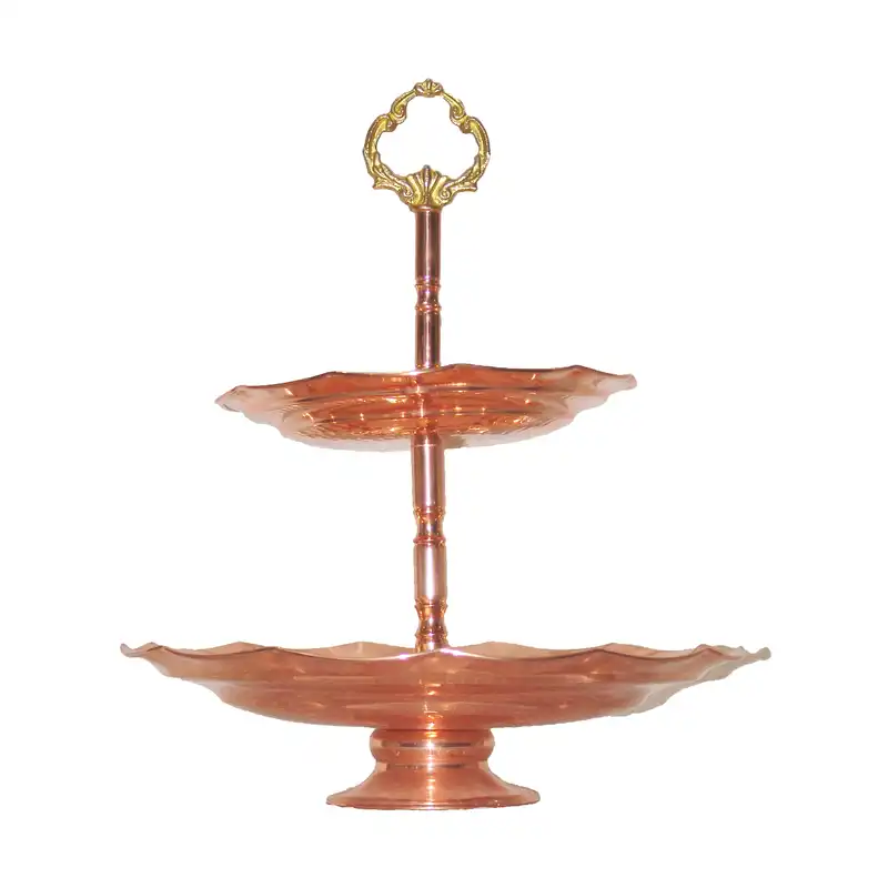 شیرینی خوری مسی مدل دو طبقه نانو کد alast0145