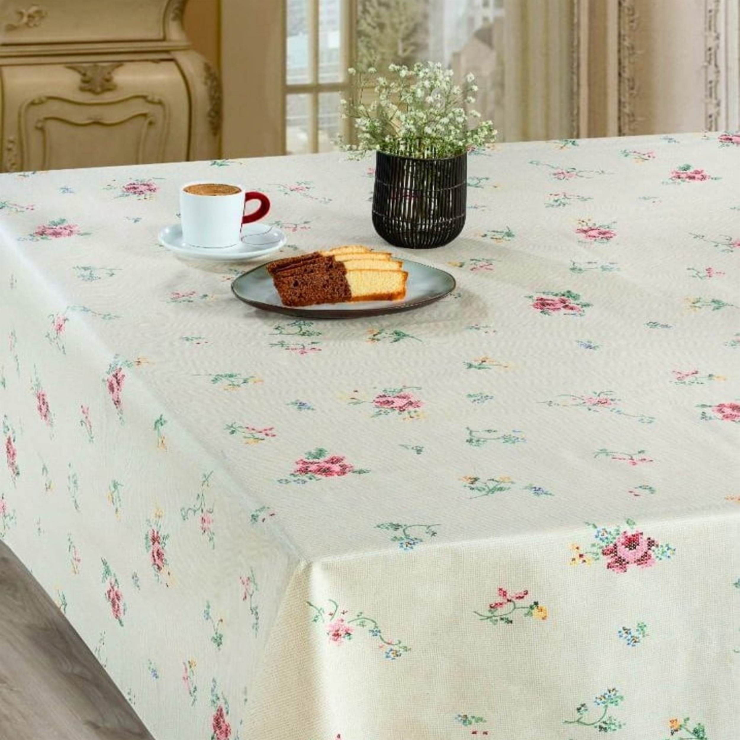 رومیزی رزین تاژ مدل مربع 140 طرح کوبلن