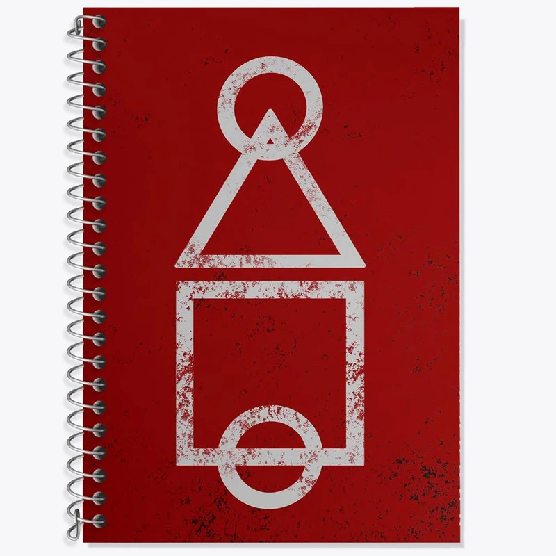 دفتر زبان 50 برگ خندالو مدل دو خط طرح بازی مرکب Squid Game کد 10813