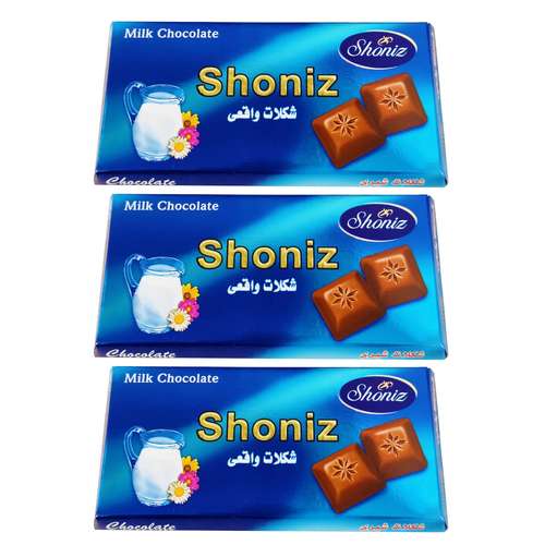 شکلات شیری شونیز - 100 گرم بسته 3 عددی