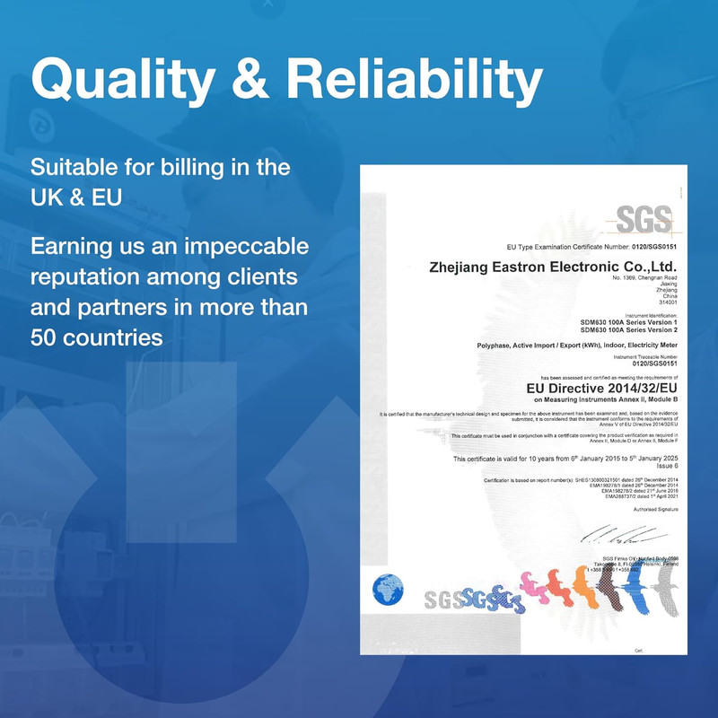 کنتور برق فرعی سه فاز ایسترون مدل SDM630 MODBUS V2